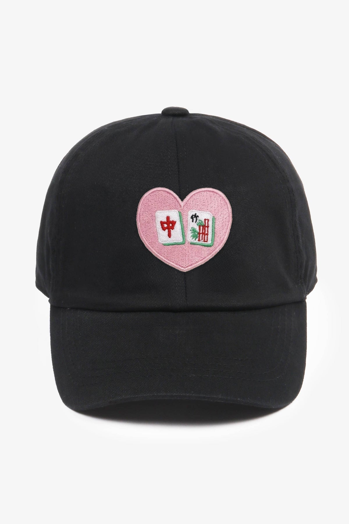 MAHJONG Heart Tiles Embroidered Baseball Cap