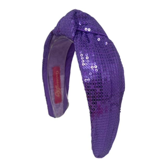 Headband Knot - Sequin - Lavender