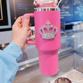 AB Crown 40oz Tumbler Pink