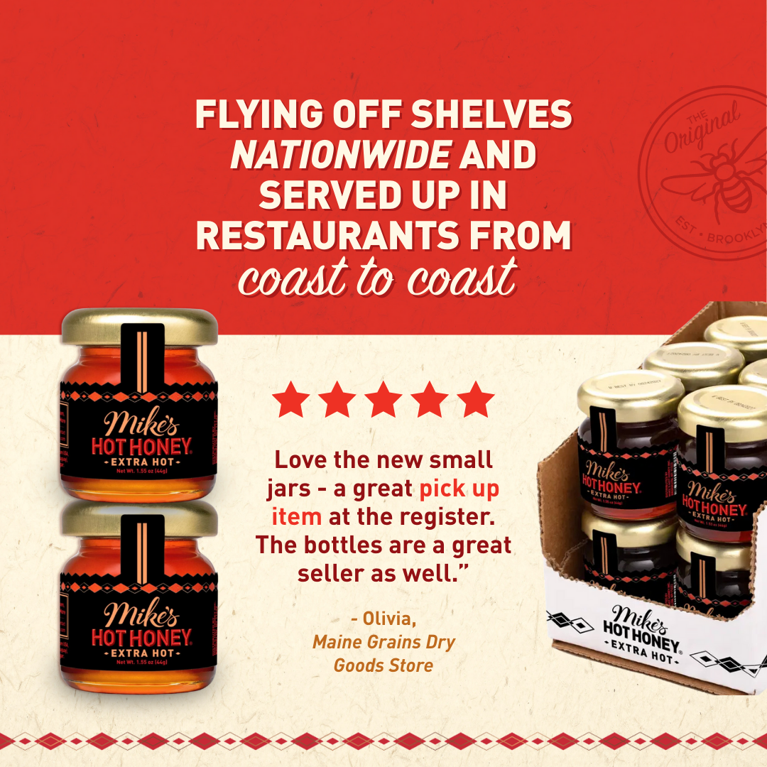 Mike's Hot Honey | Extra Hot | Mini Jars | 12-pack | 1.5oz