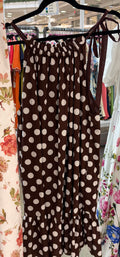 Polka Dot Ruffle Hem Midi Dress