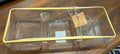 Glass 3-Section Serving Tray with Gold Trim