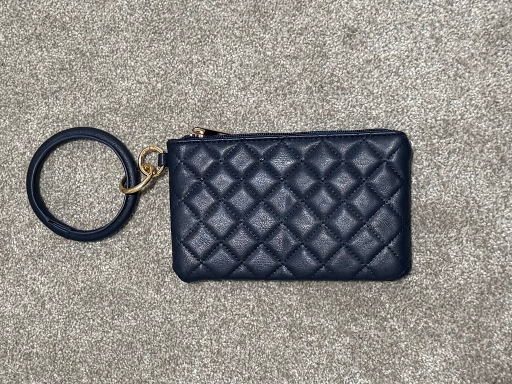 Quilted O-Ring Wristlet Wallet