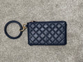 Quilted O-Ring Wristlet Wallet
