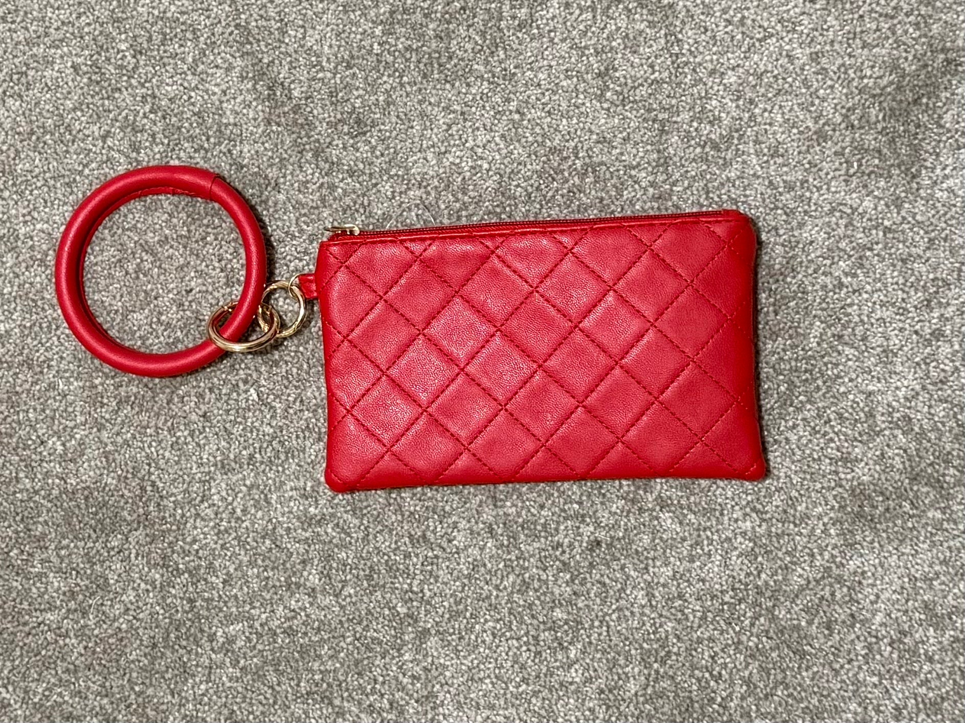 Quilted O-Ring Wristlet Wallet