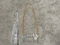 Pearl Beaded Clear Crossbody Belt Bag