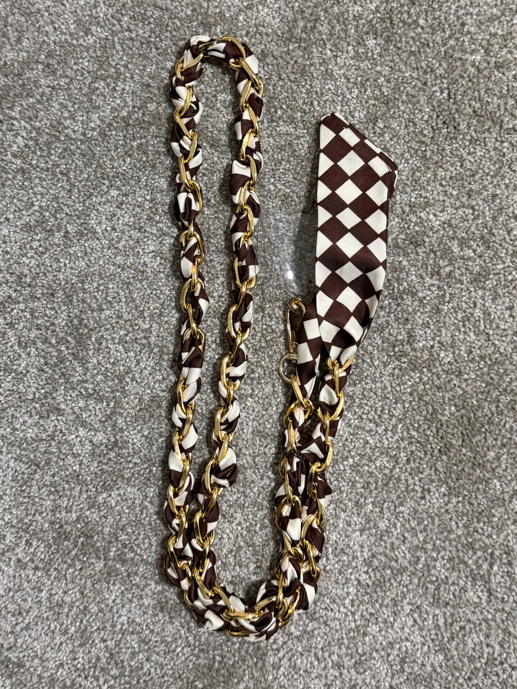 Silk Chain Phone Scarf Purse Strap