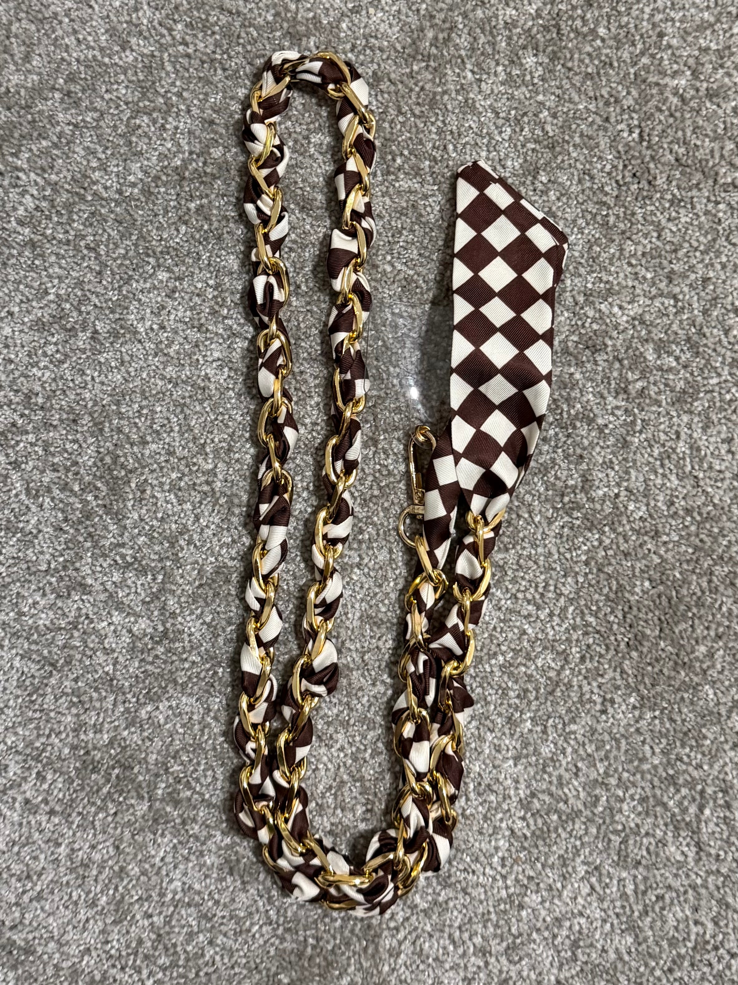 Silk Chain Phone Scarf Purse Strap