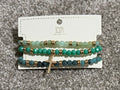 Beaded Cross Charm Bracelet Stack