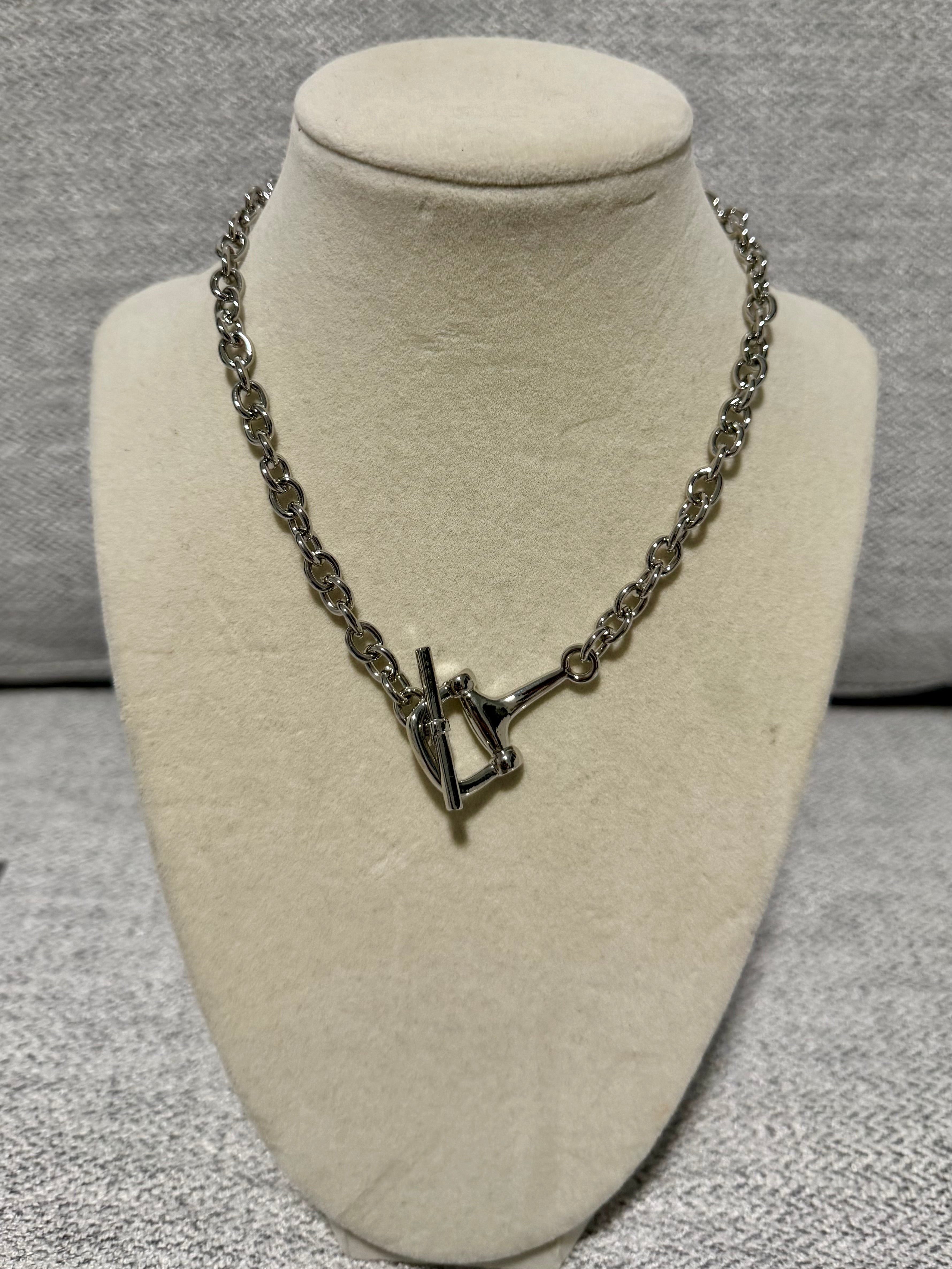 Silver Toggle Clasp Chain Necklace