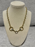 Crystal Horse Bit Chain Necklace