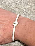 Enamel T-Bar Bangle Bracelet