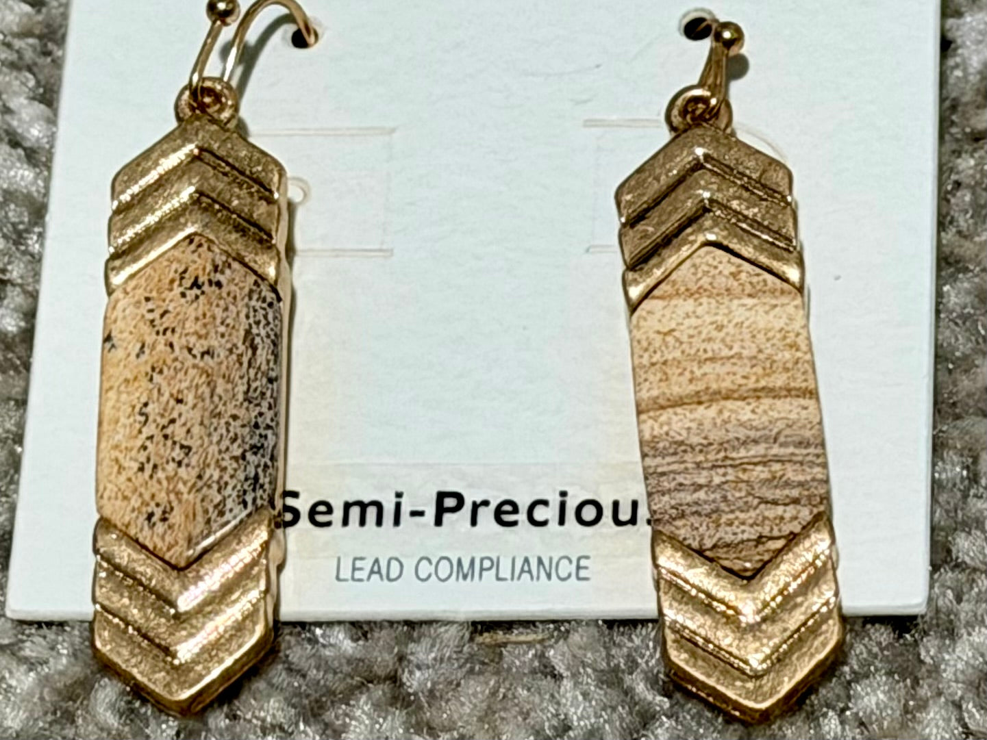 Semi-Precious Stone Drop Earrings