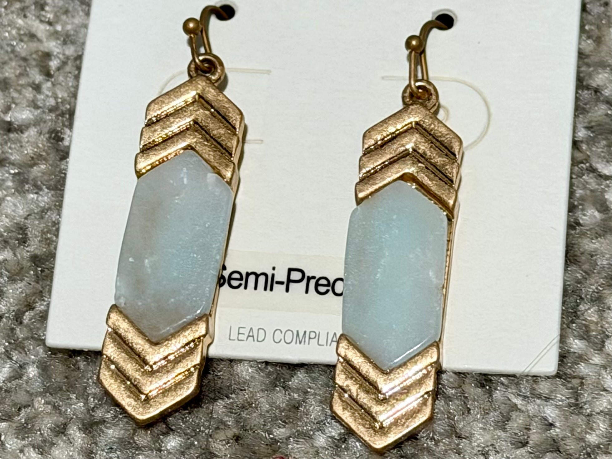 Semi-Precious Stone Drop Earrings