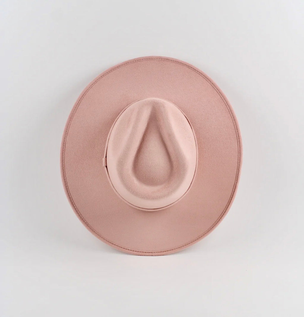Vegan Suede Rancher Hat - Pale Dusty