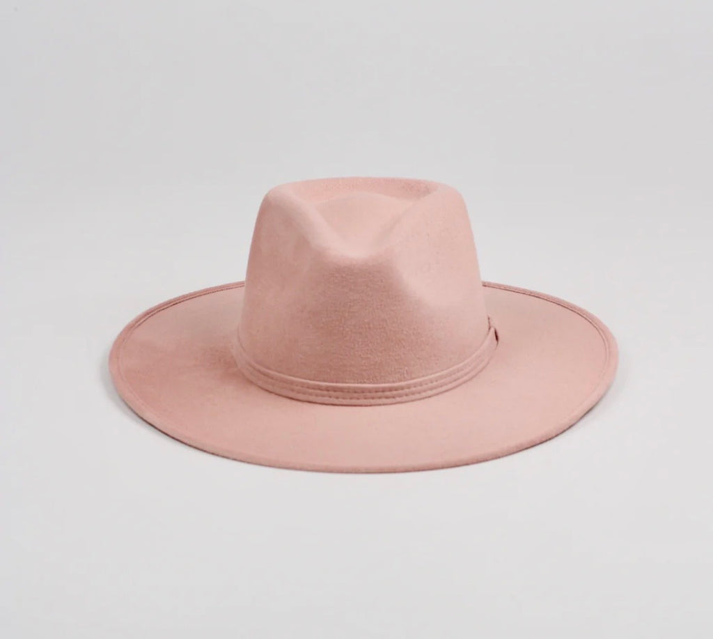 Vegan Suede Rancher Hat - Pale Dusty