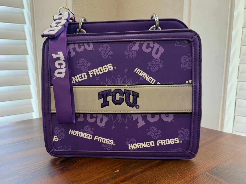 TCU Horned Frogs Cream Logo Handbag