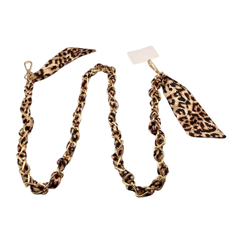 Silk Chain Phone Scarf Purse Strap