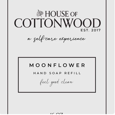 Moonflower Soap House of Cottonwood Foaming Hand Soap Refill -