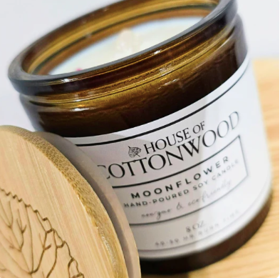 Moonflower Candle House of Cottonwood Hand-Poured Soy  -  8 oz