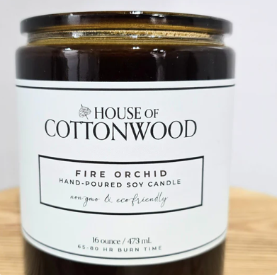 Fire Orchid - Candle House of Cottonwood Hand-Poured Soy 16 oz
