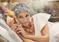Sapphire Boho Turban