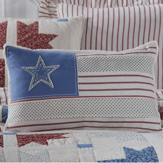 Celebration Patchwork Flag Lumbar Pillow - 14x22