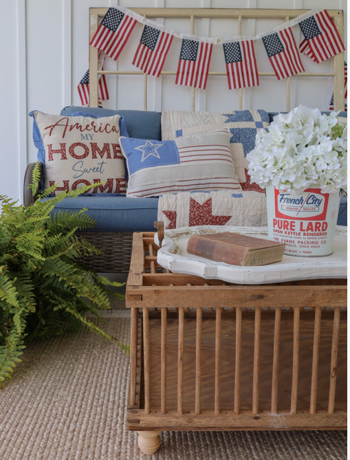 Celebration Patchwork Flag Lumbar Pillow - 14x22