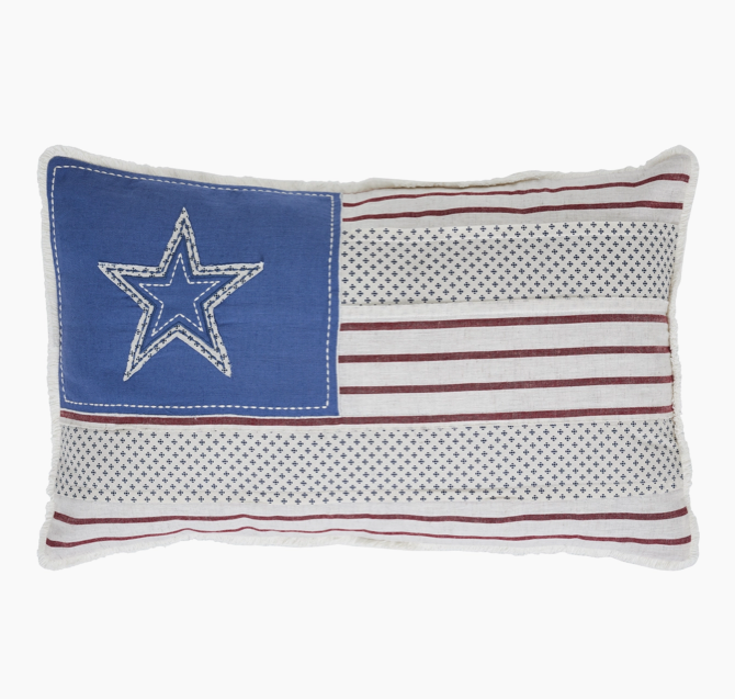 Celebration Patchwork Flag Lumbar Pillow - 14x22