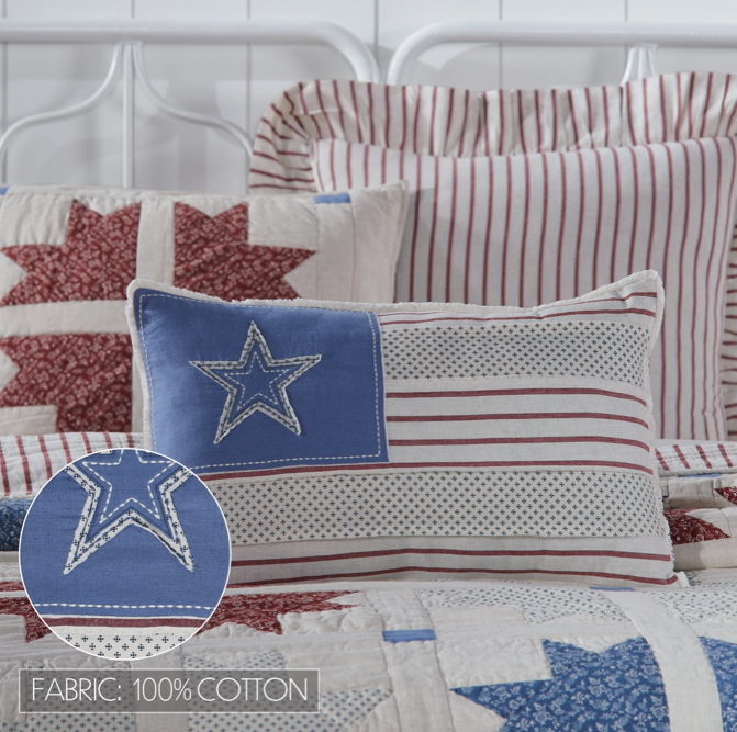 Celebration Patchwork Flag Lumbar Pillow - 14x22
