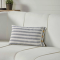 Market Place Blue Ticking Stripe Pillow Cover - 12x21