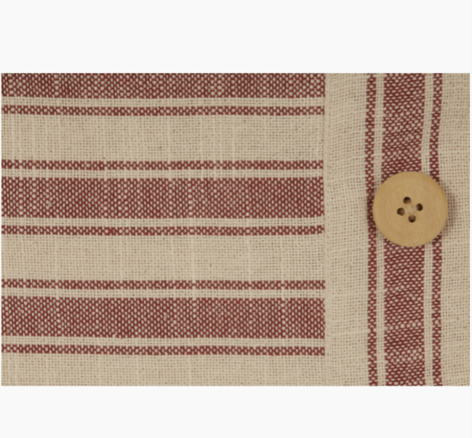 Market Place Red Ticking Stripe Pillow Cover - 12x21