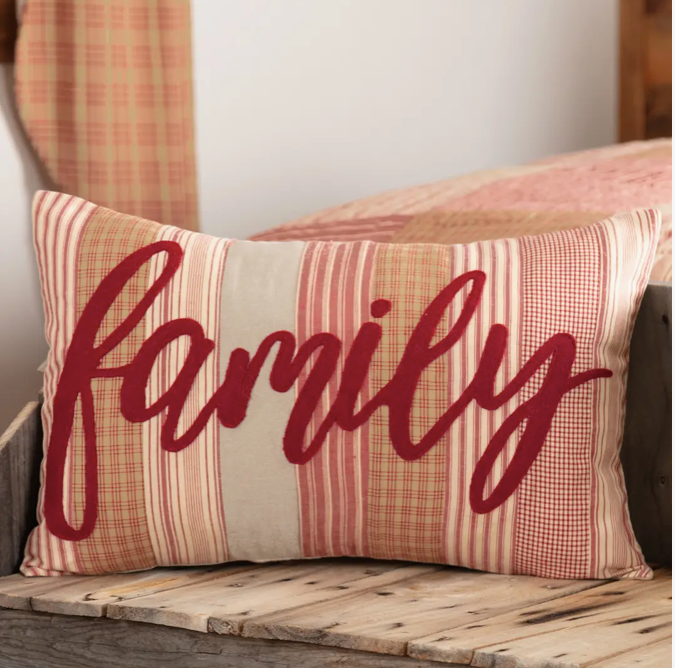 Sawyer Mill Red Family Pillow - 14x22