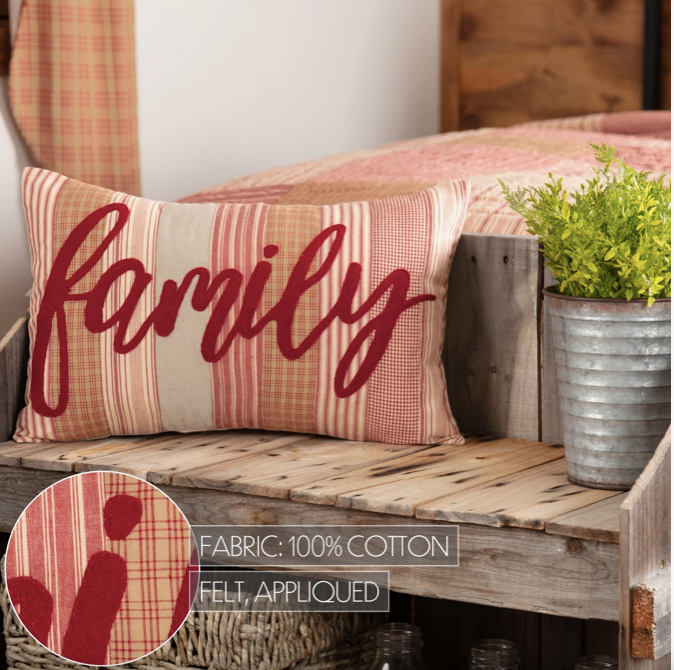 Sawyer Mill Red Family Pillow - 14x22