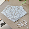 Beige Lace Triangle Headscarf