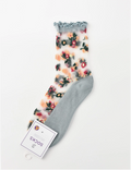 Sheer Floral Ankle Socks