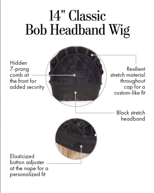 14" Classic Bob Headband Wig•Iced Sugar