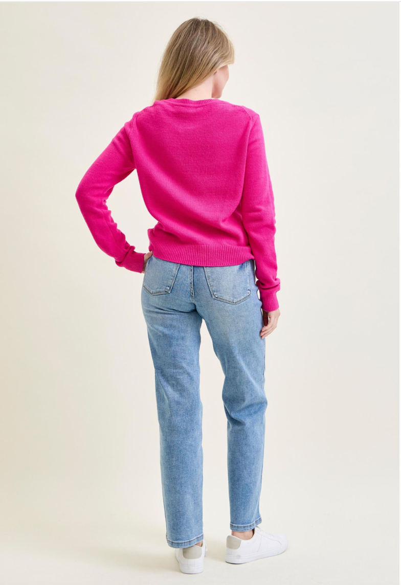 Judy Blue Mid Rise Tummy Control Vintage Wash Straight Jeans