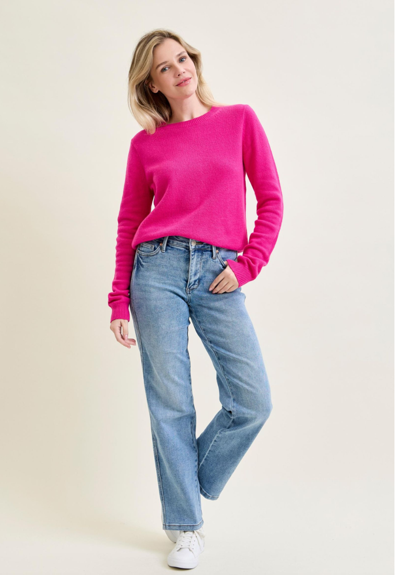 Judy Blue Mid Rise Tummy Control Vintage Wash Straight Jeans