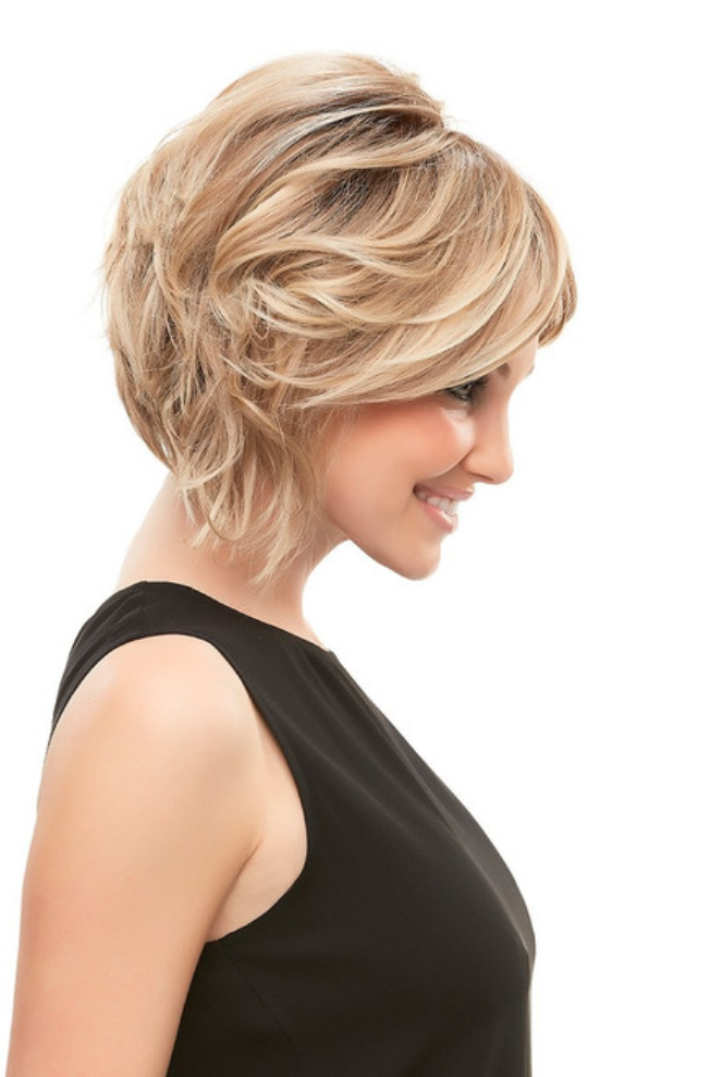 Eve•Shaded Pralines N Cream•Jon Renau•Asymmetrical Stacked Bob Wig