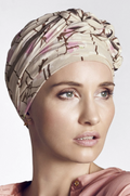 Azure Printed Turban•Magnolia Beige