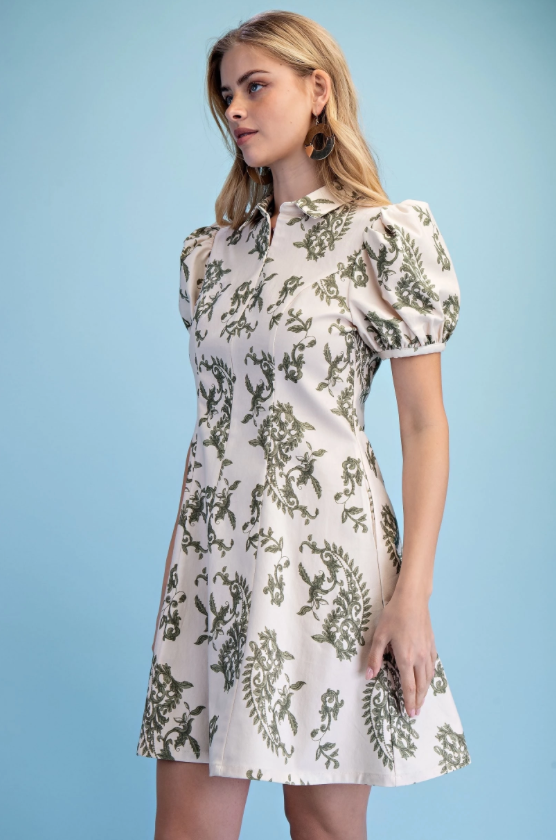 Gigio Printed A-Line Mini Dress