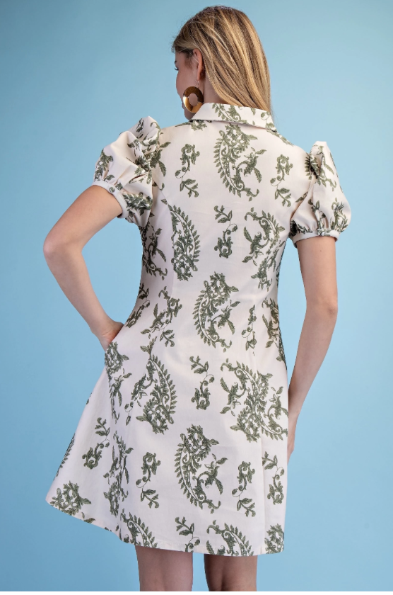 Gigio Printed A-Line Mini Dress