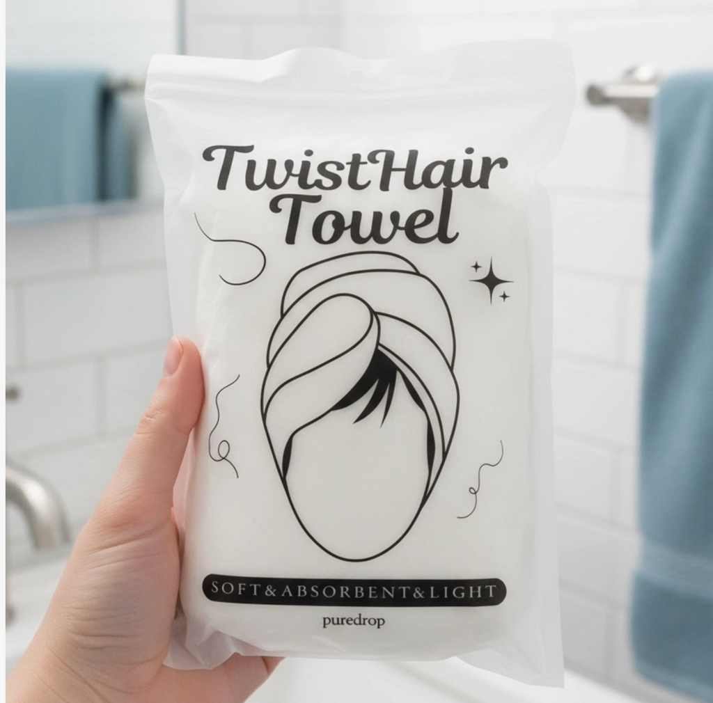 Puredrop TwistHair Towel – Microfiber Hair Wrap