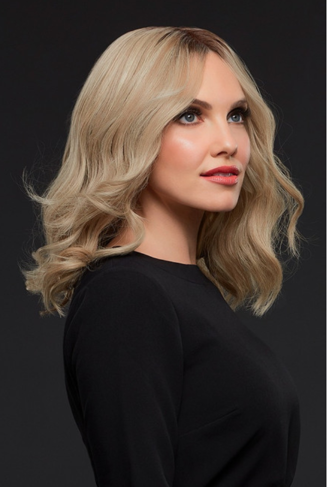 Gwyneth wig - brunette style with braid accessory