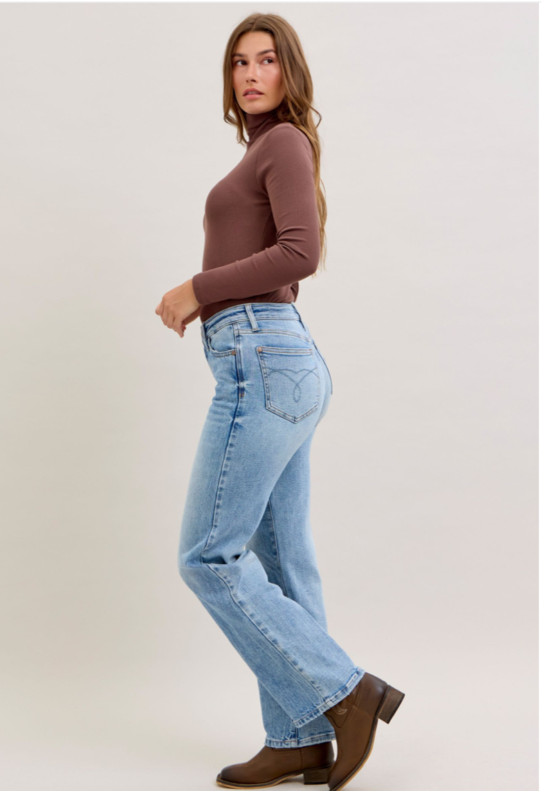 Judy Blue Rigid Magic Straight Jeans - front view standing