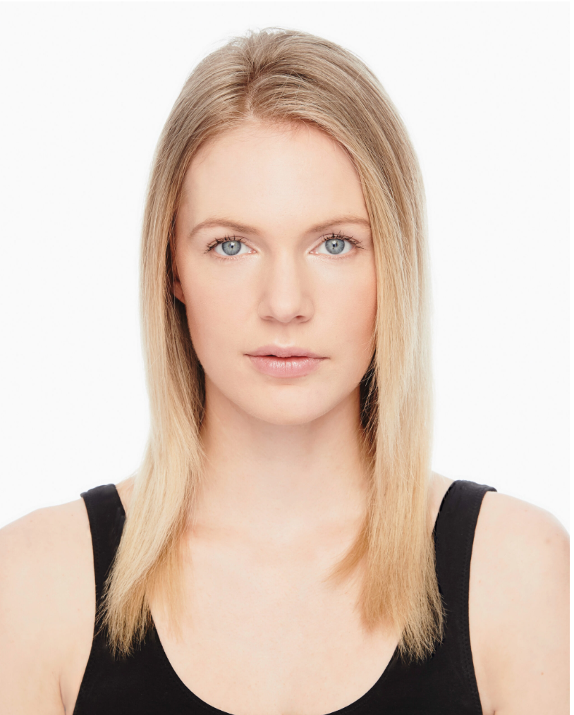 Fringe Top Of Head - model wearing