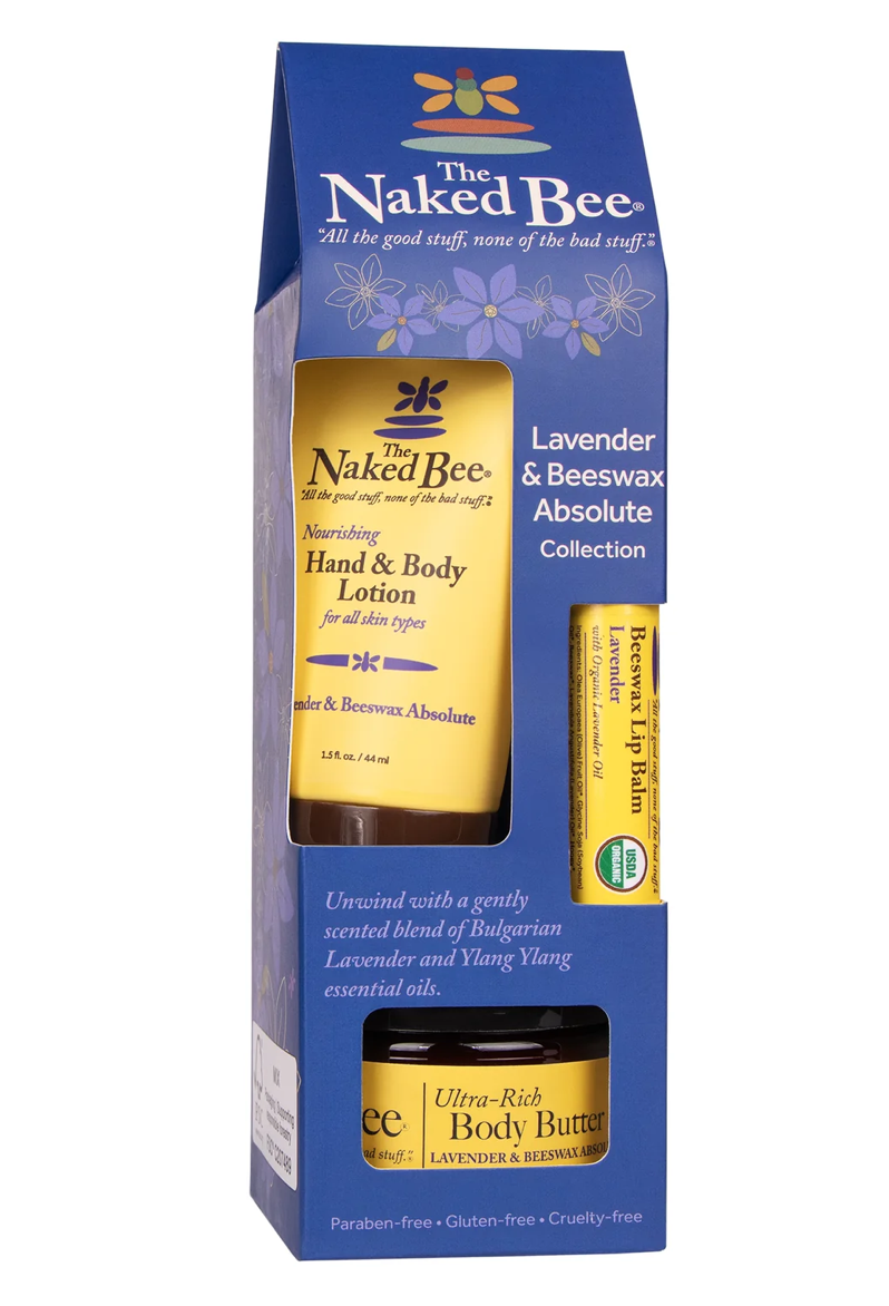 The Naked Bee Lavender & Beeswax Absolute Gift Collection - front packaging