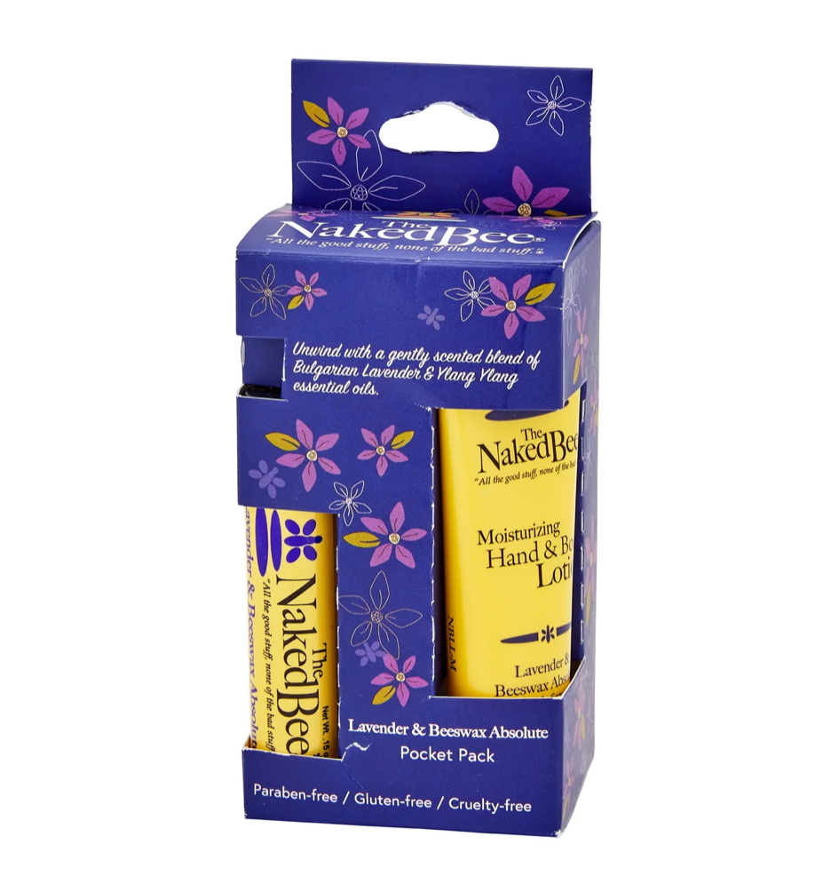 The Naked Bee Lavender & Beeswax Absolute Pocket Pack - front packaging