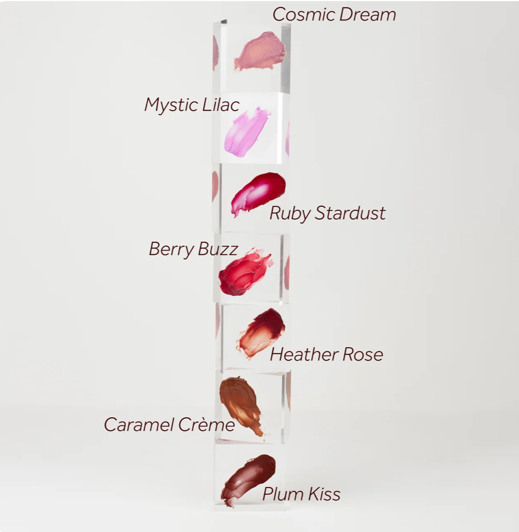 The Naked Bee Silky Smooth Lip Color swatches - all shades labeled